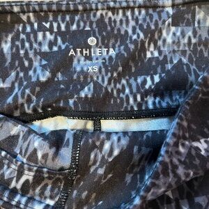 Athleta Black and grey Geometric Leggings